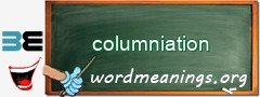 WordMeaning blackboard for columniation